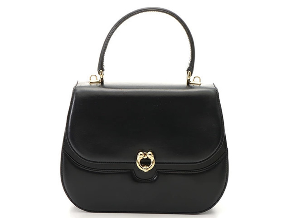 Gucci handbag calfskin Navy Blue